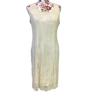 VTG ONIX Nite Metallic Lace Dress, Talon Metal Zipper, Weeding ,Summer, Cocktail